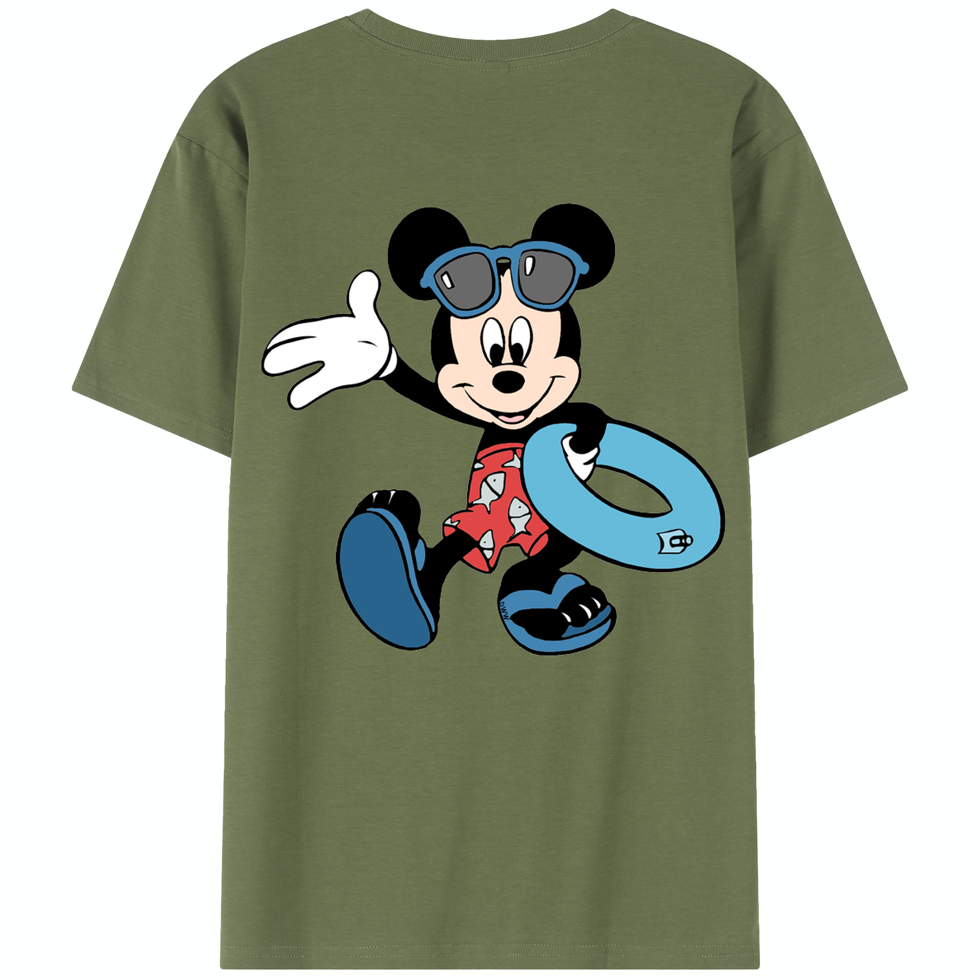 （画像用） ミッキーマウス Mickey Mouse 綿100％半袖Tシャツ（背面プリント）